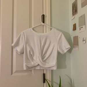 White Under Armour Workout Tee